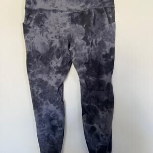 Lululemon Invigorate High-Rise Tight 25 Tie Dye Grey Black Size 16